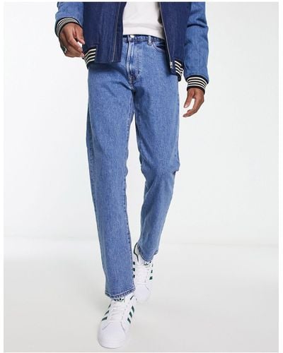 Abercrombie & Fitch Jean droit style années 90 - moyen délavé - Bleu