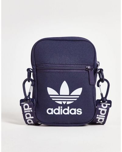 adidas Originals Adicolor Across Body Bag With Branded Strap - Blue