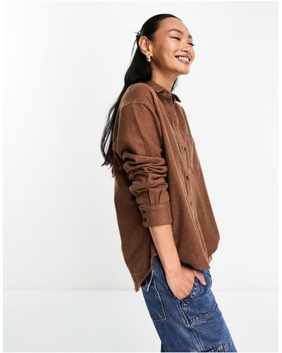 Madewell Oversized Cord Shirt - Brown