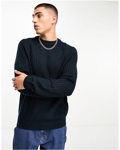 Collusion Knitted Crewneck Sweater - Blue