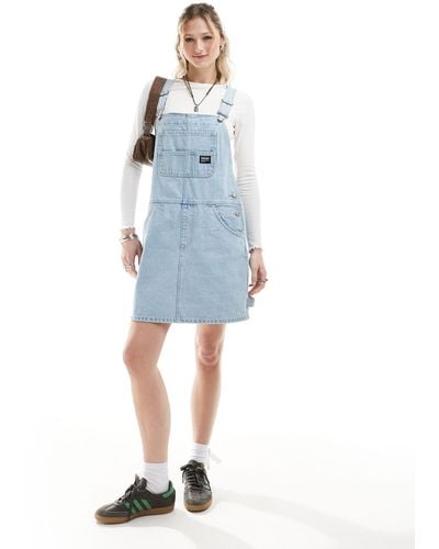 Dr. Denim Connie Relaxed Fit Mini Dungaree Dress - Blue