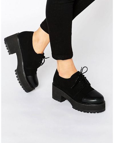 ASOS Obaca Chunky Lace Up Shoes - Black