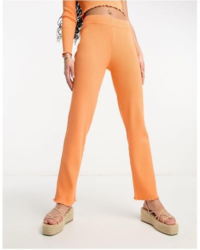Monki Co-ord Flare Pants - Orange