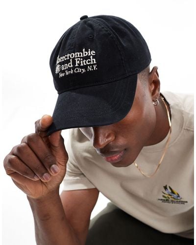 Abercrombie & Fitch Small Scale Logo Baseball Cap - Black