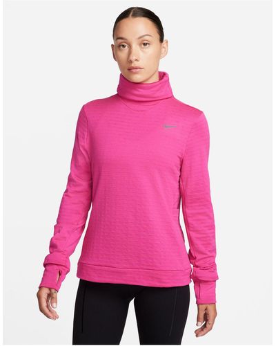 Nike Pacer Dri-fit Long Sleeve Top - Pink