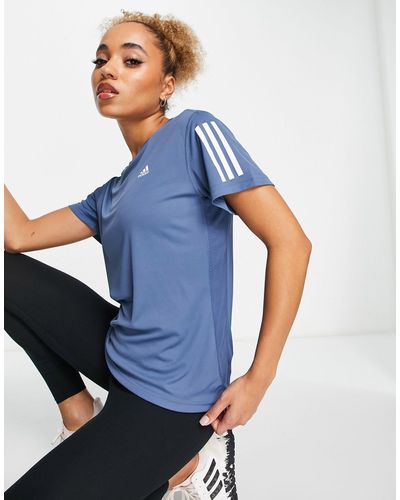 adidas Originals Adidas - Running - Own The Run - T-shirt - Blauw