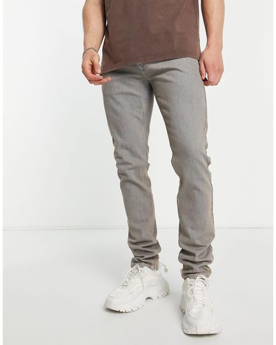 TOPMAN Skinny Tinted Jeans - Grey