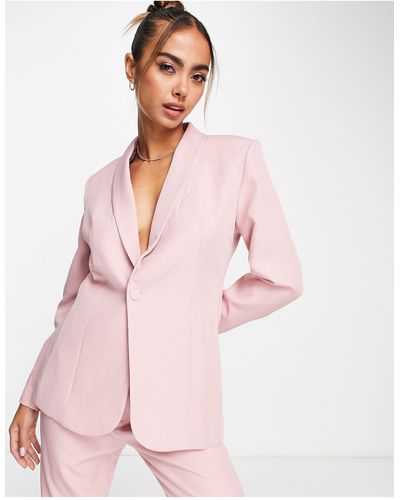 Little Mistress Bridesmaid Suit Jacket - Pink