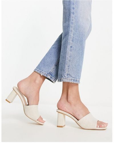 Forever New Natural Block Heeled Mule - Blue