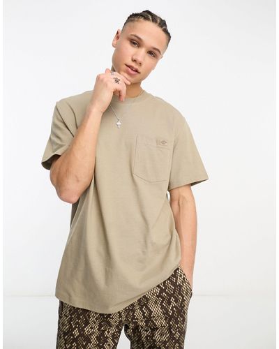 Dickies Porterdale - t-shirt con tasca color sabbia - Neutro