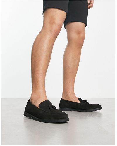 River Island – schwarze tasselloafer