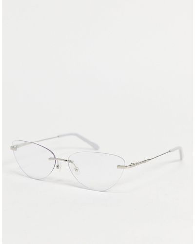 Calvin Klein Cat Eye Lens Glasses - White