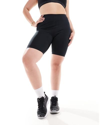 ASOS 4505 Curve – icon – leggings-shorts aus sportmaterial - Schwarz