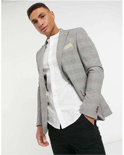 Burton Skinny Suit Jacket - Grey