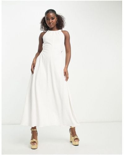 Forever New Cut Out Waist Maxi Dress - White