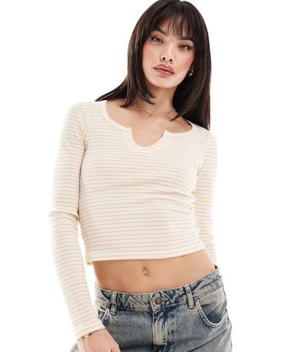 Cotton On Cotton On Notch Front Waffle Top - White