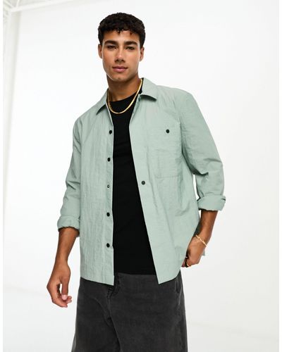 River Island Camicia giacca multitasche salvia - Verde