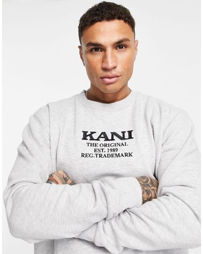 Karlkani Retro Washed Sweatshirt - Grey