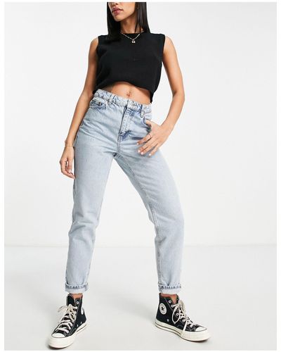Topshop light wash mom jeans sales
