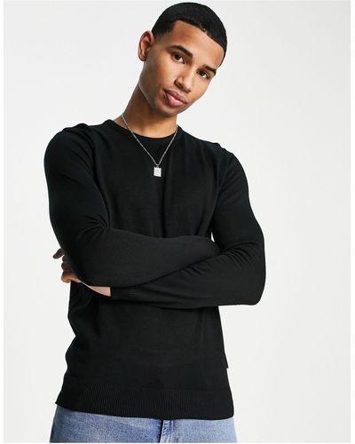 French Connection Formal Crew Neck Knitted Jumper - Black