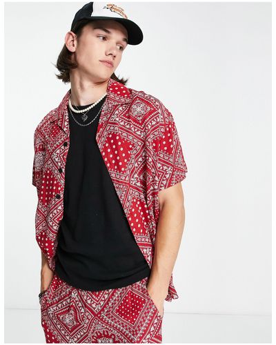 Sixth June Tropical Co-ord Shirt - Red