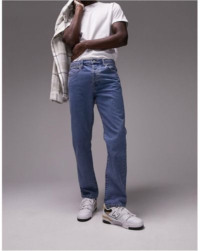 TOPMAN Straight Jeans - Blue