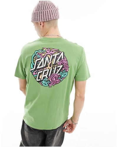 Santa Cruz Rose Back Graphic T-shirt - Green