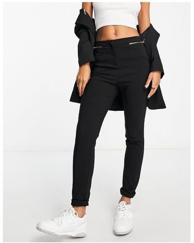 New Look Skinny Tailored Trousers - Black