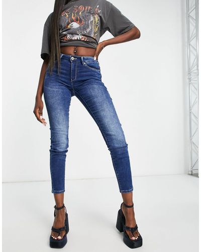 ONLY – eng geschnittene jeans - Blau