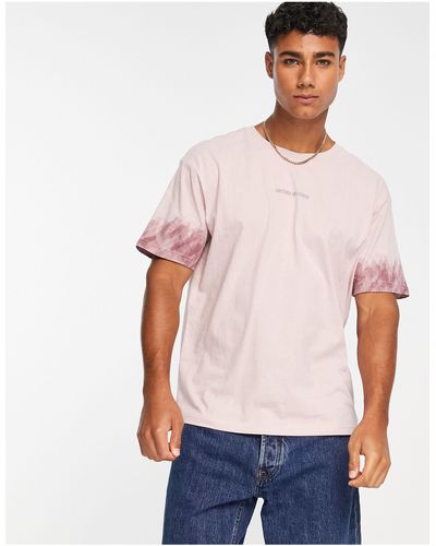 Another Influence Tie Dye Sleeve Boxy Fit T-shirt - Pink
