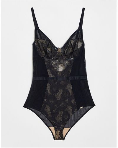 Gossard Body con aros sin relleno y detalle - Negro