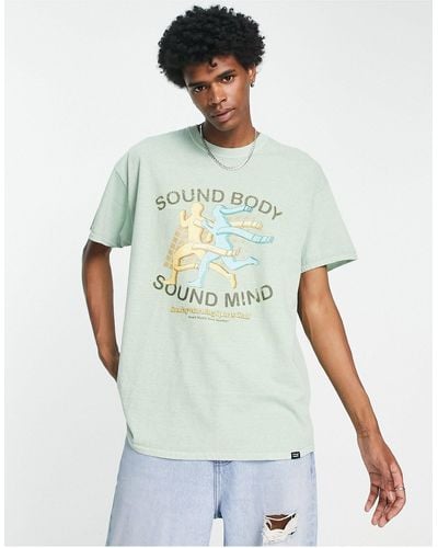 Vintage Supply Camiseta sound body sound mind - Blanco