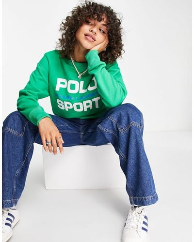 Polo Ralph Lauren Polo Sport - Ralph Lauren - Sweatshirt Met Lange Mouwen En Logo - Groen