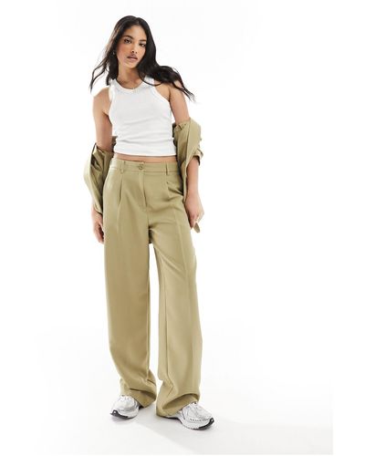 Noisy May High Waisted Wide Leg Tailored Trouser- Co-ord - Metallic