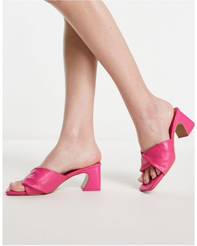 Simply Be Mules s acolchadas suaves - Rosa