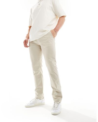 Superdry Slim Tapered Stretch Chino Trousers - Natural