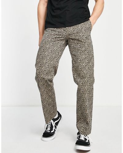 Dickies Silver Firs Leopard Print Trousers - Multicolour