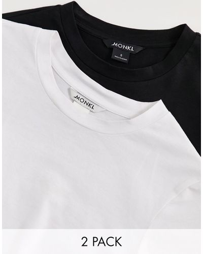 Monki – 2er-pack t-shirts - Weiß