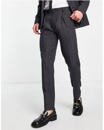 Noak Wool-rich Slim Suit Trousers - Blue