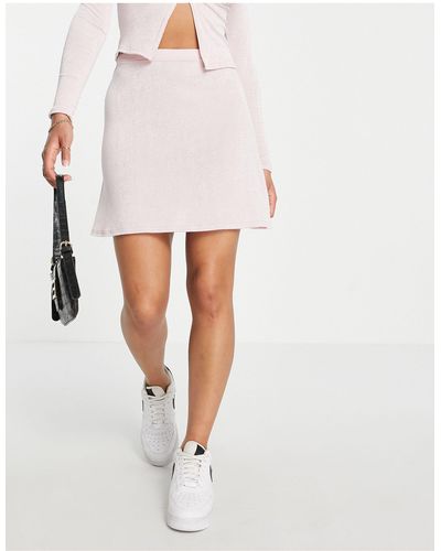 Missguided Mini-jupe d'ensemble coupe près du corps - rose - Blanc