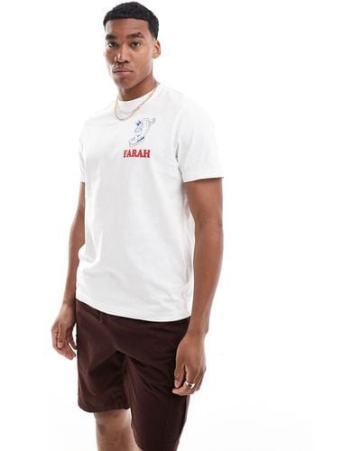 Farah Graphic Back T-shirt - White