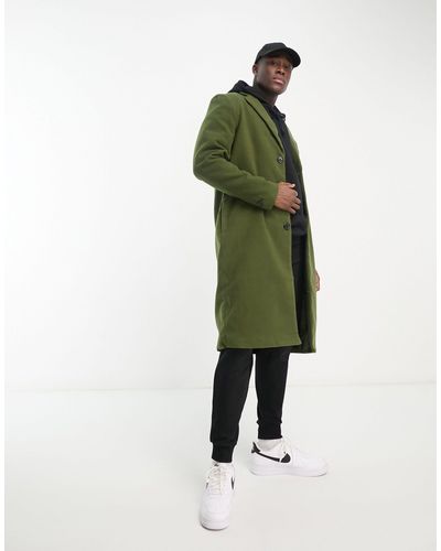 Bolongaro Trevor – langer duster-mantel aus wolle - Grün