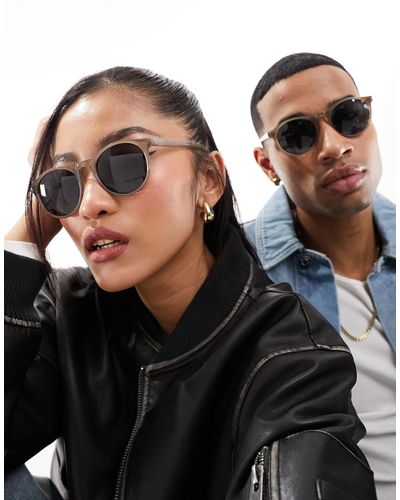 A.J. Morgan Grad School Round Sunglasses - Black