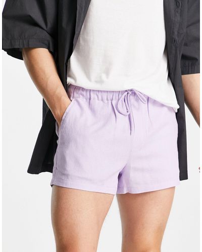 ASOS Slim Shorter Shorts - Purple
