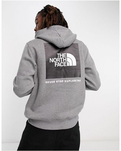 The North Face Box Nse Back Print Hoodie - Grey