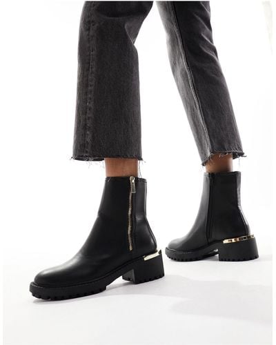 New Look Betty Chunky Chelsea Boots With Zip - Black