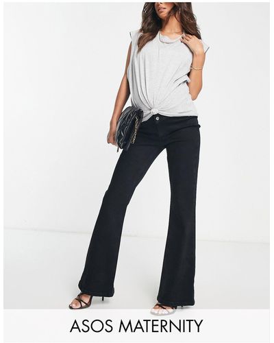 ASOS Asos Design Maternity Flared Jeans - Black
