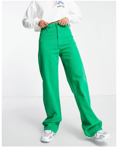 WÅVEN Mom jeans extra larghi verdi - Verde