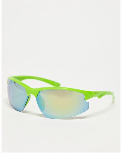 Aire Cetus Festival Sunglasses With Pink Mirror Lens - Green