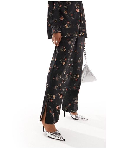 AllSaints Pantalones s con estampado floral louisa tanana - Negro